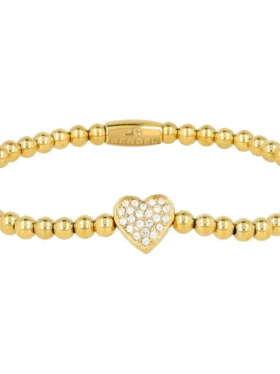 My Bendel My Bendel Armband met zirkonia hartje | Goud