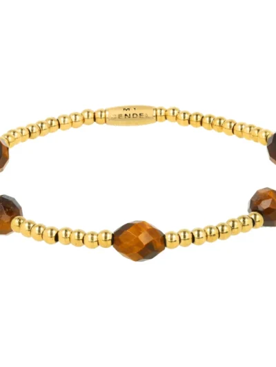 My Bendel My Bendel Armband Ovale Tiger Eye | Goud