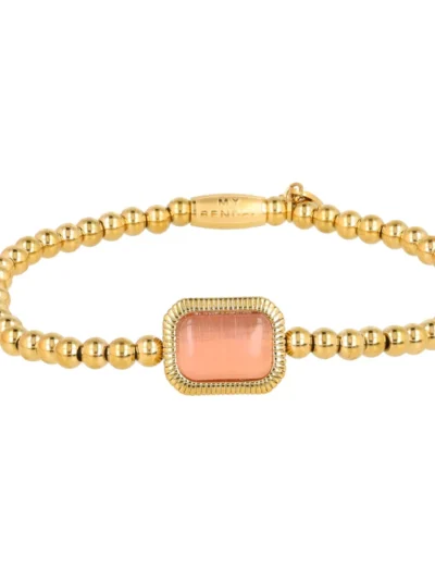 My Bendel My Bendel Armband Rechthoekig PinkMo.. | Goud
