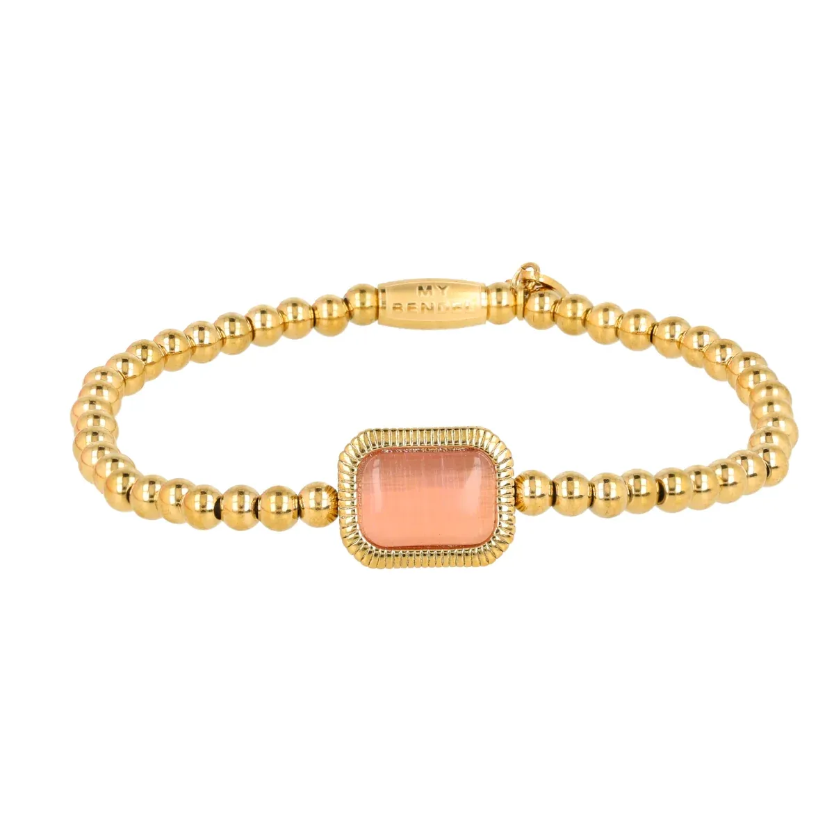 My Bendel Armband Rechthoekig PinkMo.. | Goud 1 My Bendel My Bendel Armband Rechthoekig PinkMo.. | Goud