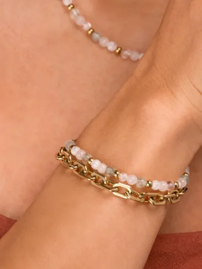 My Bendel My Bendel Armband Rose, White Quartz | Goud
