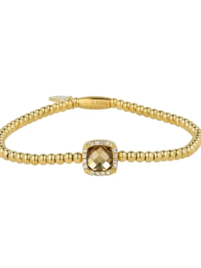 My Bendel My Bendel Armband Zirkonia Smoky Topaz | Goud