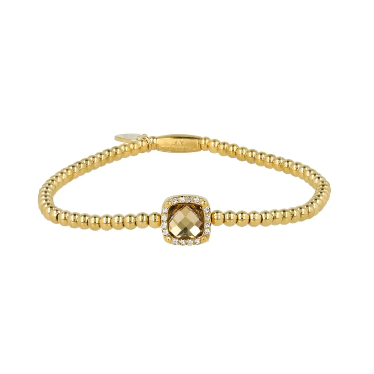 My Bendel Armband Zirkonia Smoky Topaz | Goud 1 My Bendel My Bendel Armband Zirkonia Smoky Topaz | Goud