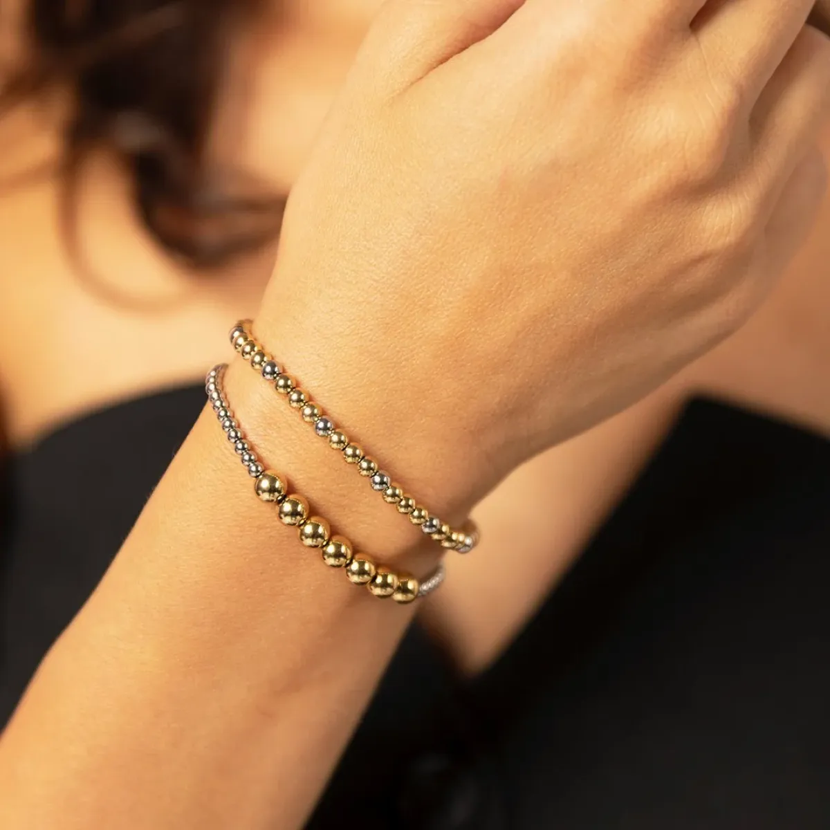 My Bendel Bicolor armband | Goud 2 My Bendel My Bendel Bicolor armband | Goud