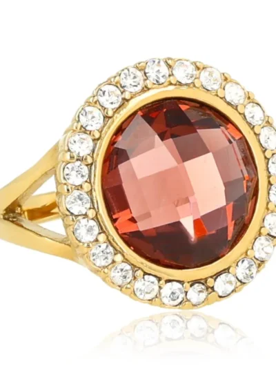 My Bendel My Bendel Geslepen Champagne kristalring | Goud