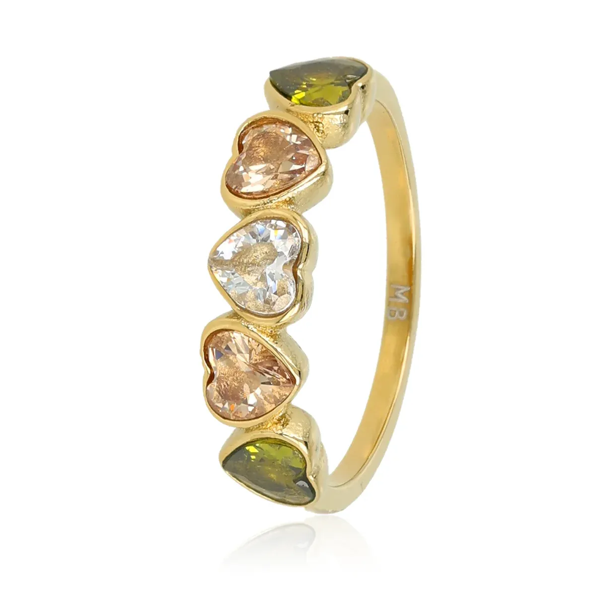My Bendel Hartjes Ring Verschillende | Goud 1 My Bendel My Bendel Hartjes Ring Verschillende | Goud