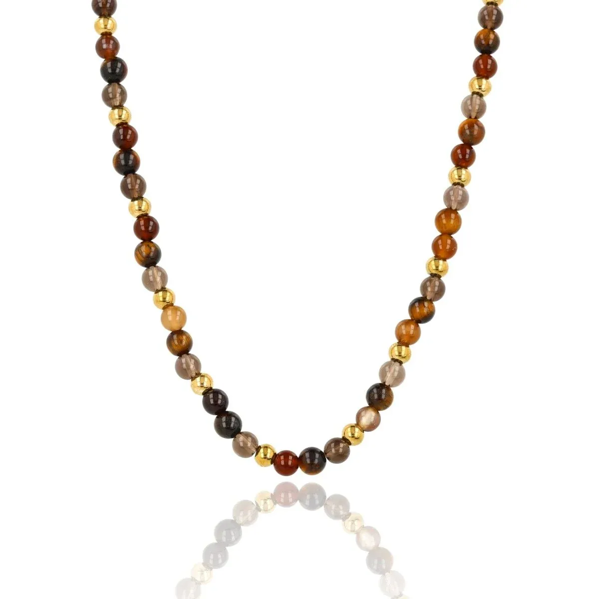 My Bendel Ketting Tiger Eye, Agate | Goud 1 My Bendel My Bendel Ketting Tiger Eye, Agate | Goud
