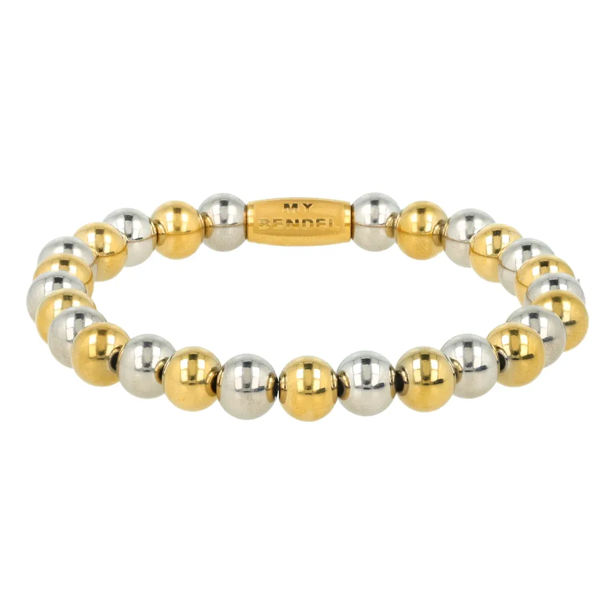 My Bendel Kralenarmband 6 mm Bicolor | Zilver 1 My Bendel My Bendel Kralenarmband 6 mm Bicolor | Zilver