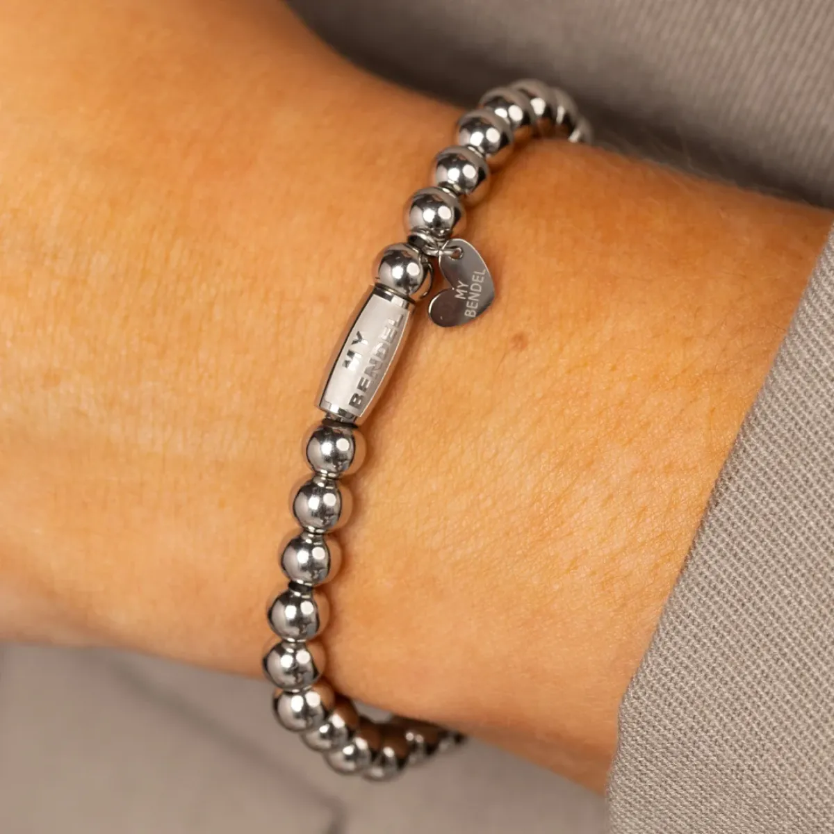 My Bendel Kralenarmband 6 mm | Zilver 2 My Bendel My Bendel Kralenarmband 6 mm | Zilver