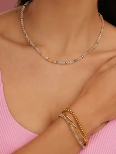 My Bendel My Bendel Kralenketting Edelstenen | Goud