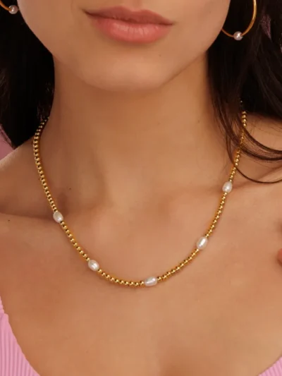 My Bendel My Bendel Kralenketting Zoetwater Parels | Goud