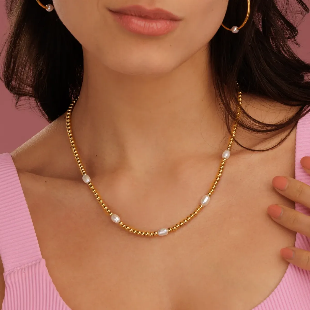 My Bendel Kralenketting Zoetwater Parels | Goud 2 My Bendel My Bendel Kralenketting Zoetwater Parels | Goud
