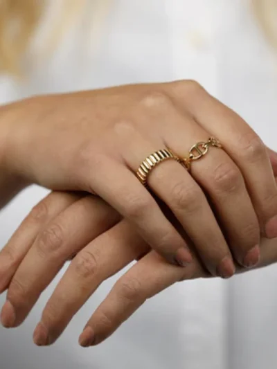 My Bendel My Bendel Ring met ribbels | Goud