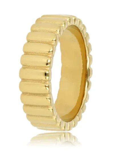 My Bendel My Bendel Ring met ribbels | Goud