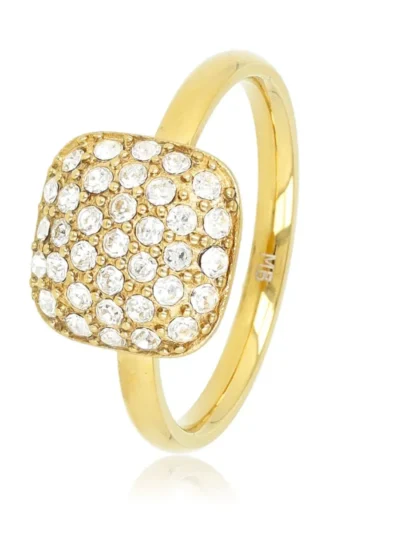 My Bendel My Bendel Ring met zirkonia steentjes | Goud