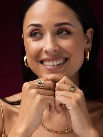 My Bendel My Bendel Smoky Topaz Ring | Goud