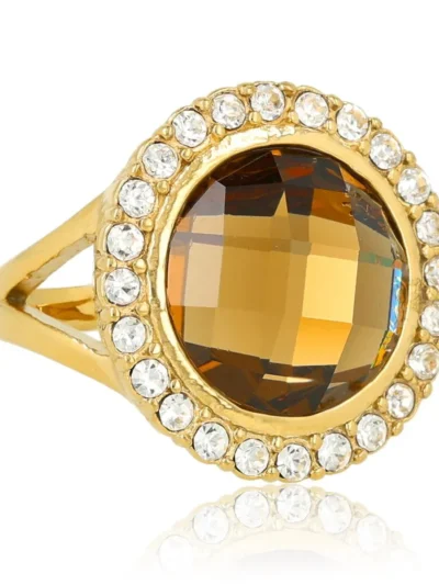 My Bendel My Bendel Smoky Topaz Ring | Goud