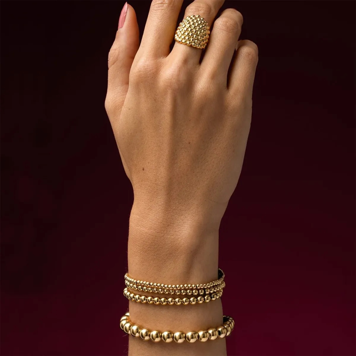 My Bendel Statement Ring Bolletjes | Goud 2 My Bendel My Bendel Statement Ring Bolletjes | Goud