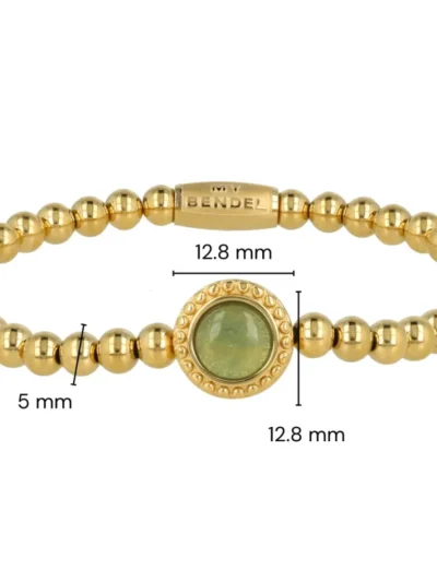 My Bendel My Bendel Vintage Armband Green Fluorite | Goud