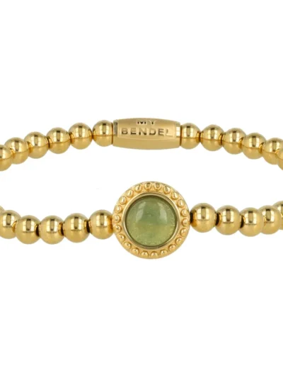 My Bendel My Bendel Vintage Armband Green Fluorite | Goud