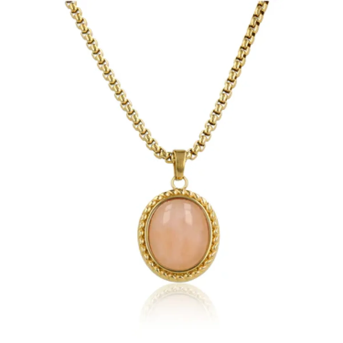 My Bendel Vintage Ketting Pink Moonstone | Goud 1 My Bendel My Bendel Vintage Ketting Pink Moonstone | Goud