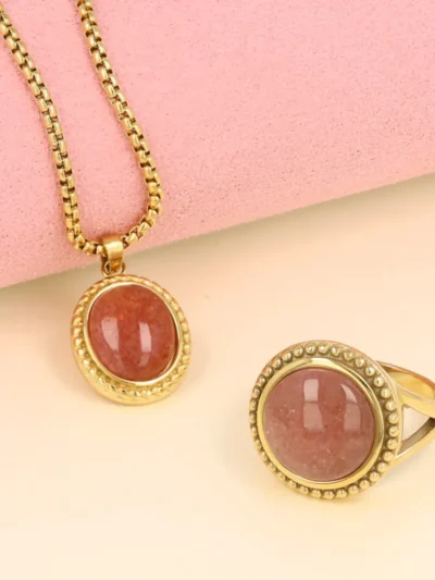 My Bendel My Bendel Vintage ring Berry Quartz | Goud