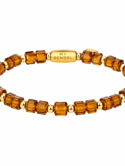 My Bendel My Bendel Armband Bruine Glassteen | Goud