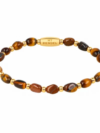 My Bendel My Bendel Armband Organische Tiger Eye | Goud