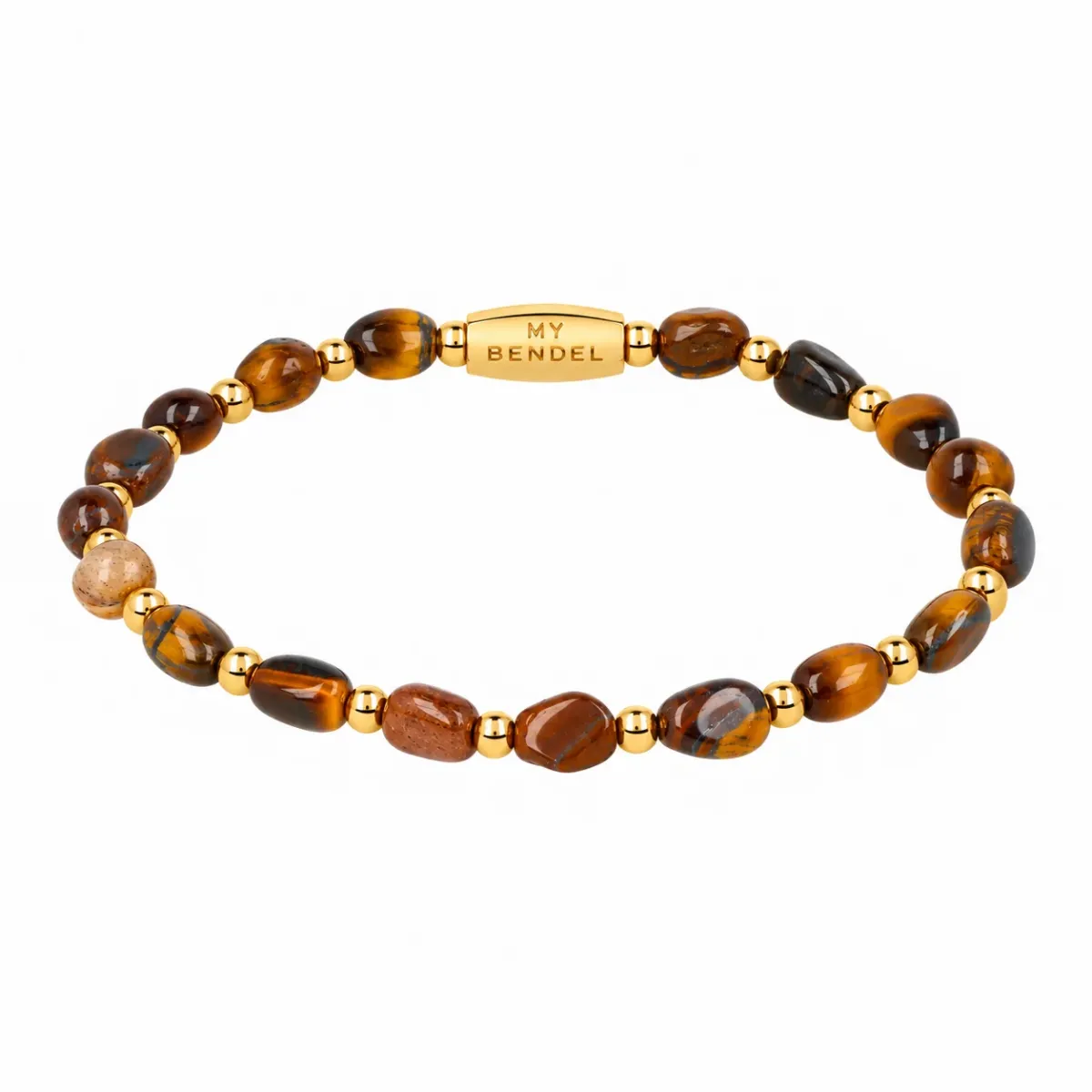 My Bendel My Bendel Armband Organische Tiger Eye | Goud