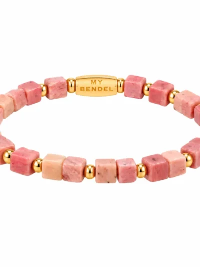 My Bendel My Bendel Armband Vierkante Rhodoniet | Goud