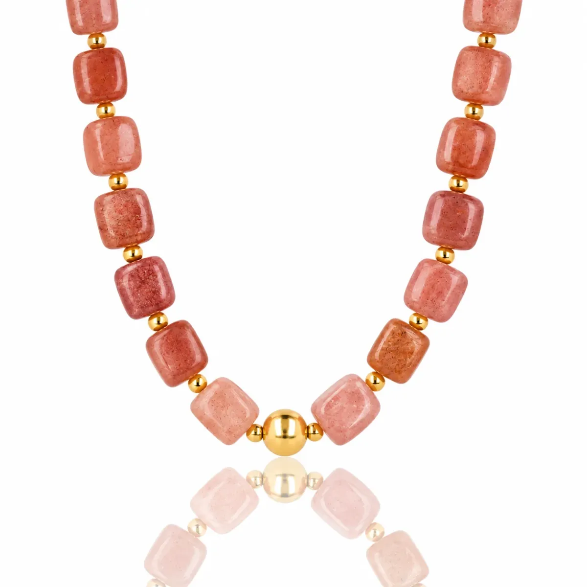My Bendel Bold Ketting Berry Quartz | Goud 1 My Bendel My Bendel Bold Ketting Berry Quartz | Goud