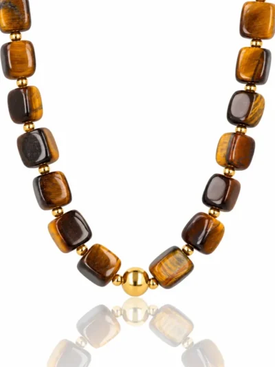 My Bendel My Bendel Bold Ketting Tiger Eye | Goud