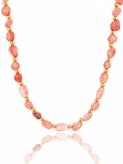My Bendel My Bendel Ketting Organische BerryQuartz | Goud