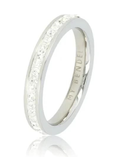 My Bendel My Bendel Ring met zirkonia steentjes | Zilver