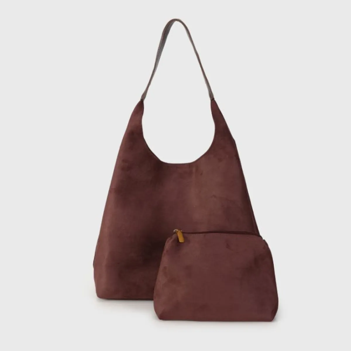 Sunsetfashio Tas met suede look | Bruin 1 Sunsetfashio Sunsetfashio Tas met suede look | Bruin
