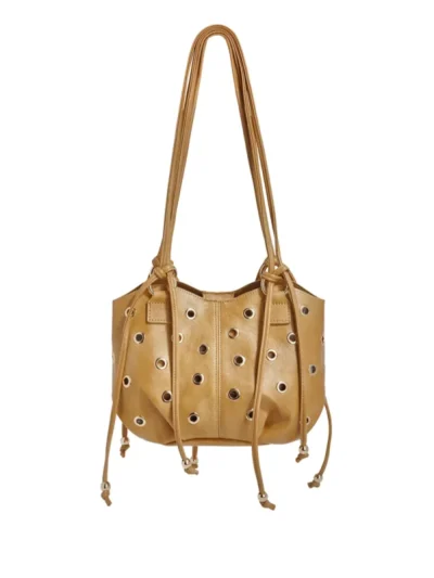 Yehwang Yehwang Schoudertas met studs | Bruin