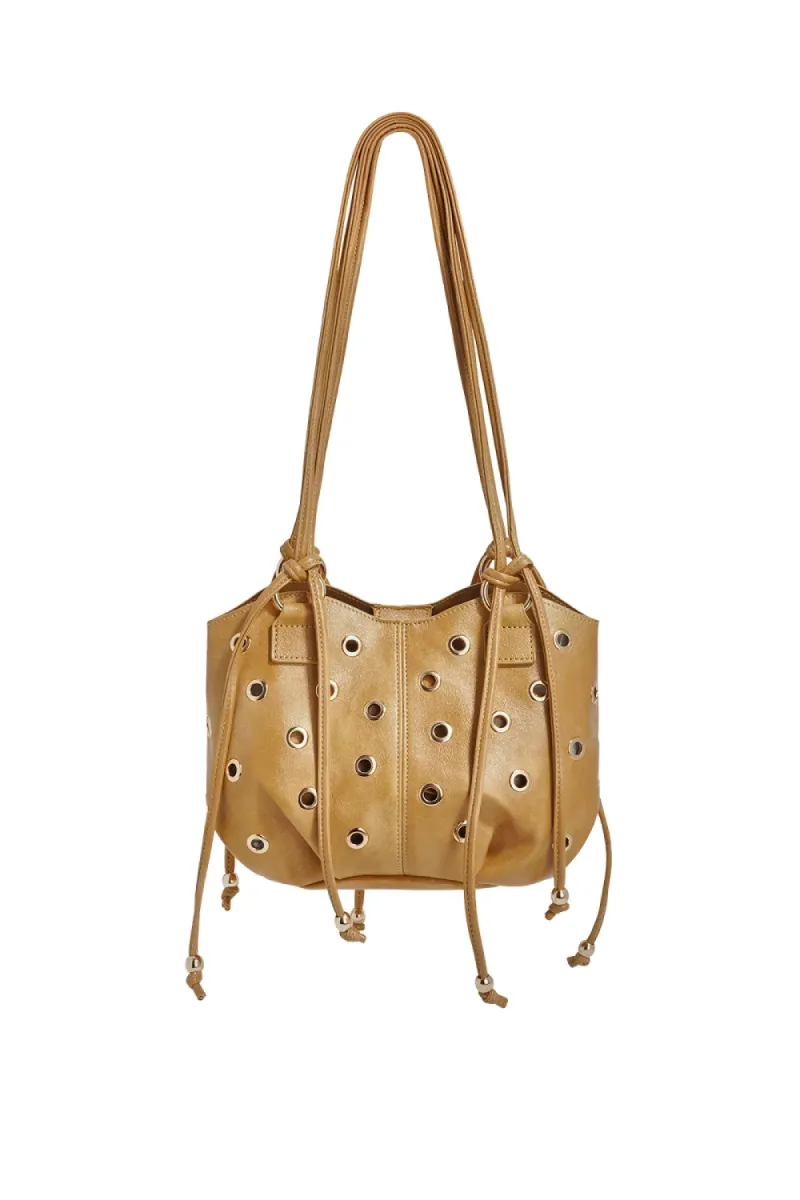 Yehwang Schoudertas met studs | Bruin 1 Yehwang Yehwang Schoudertas met studs | Bruin